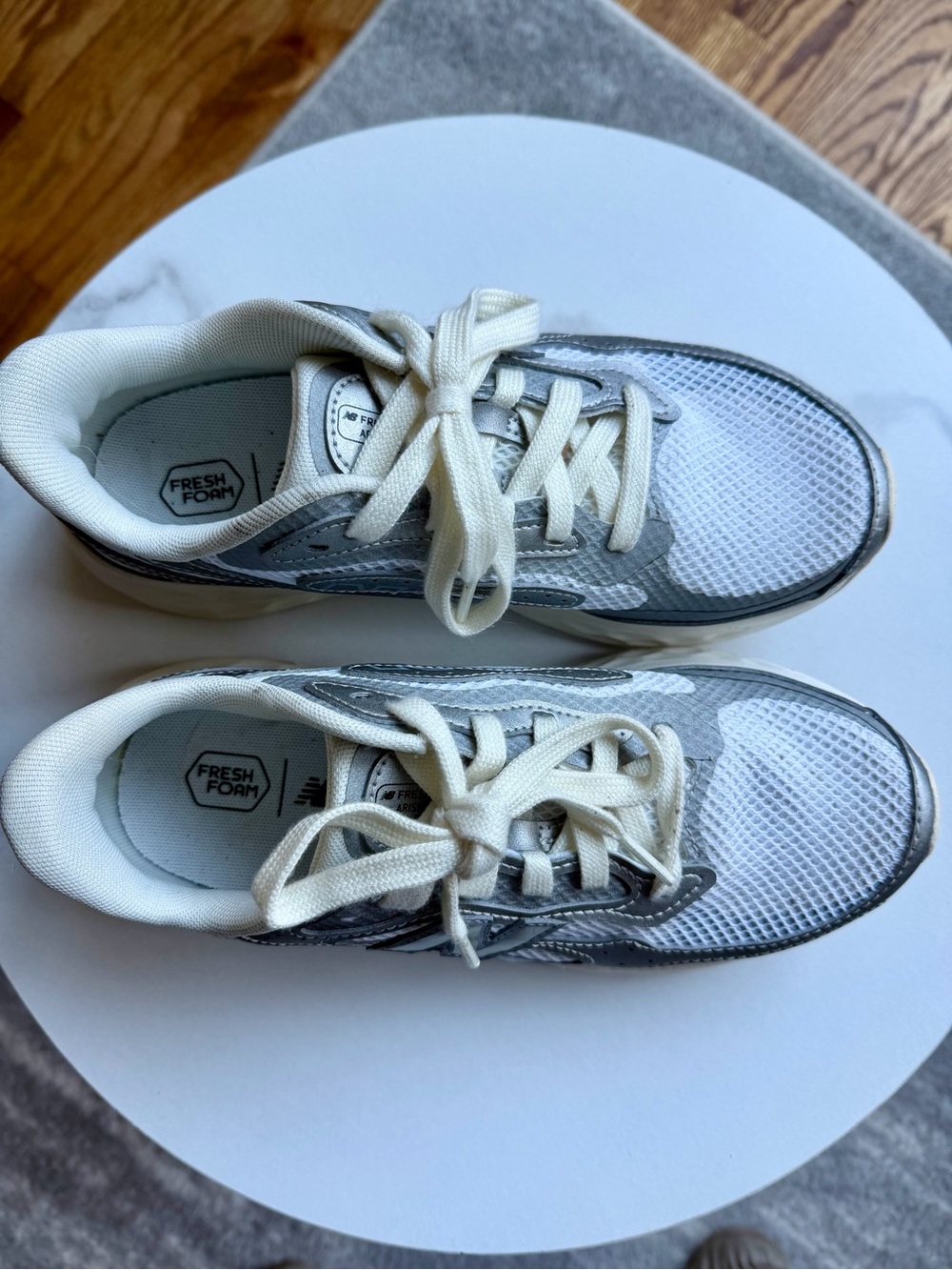 New Balance Women’s Fresh Foam Arishi V4 Gray & White Athletic Sneakers